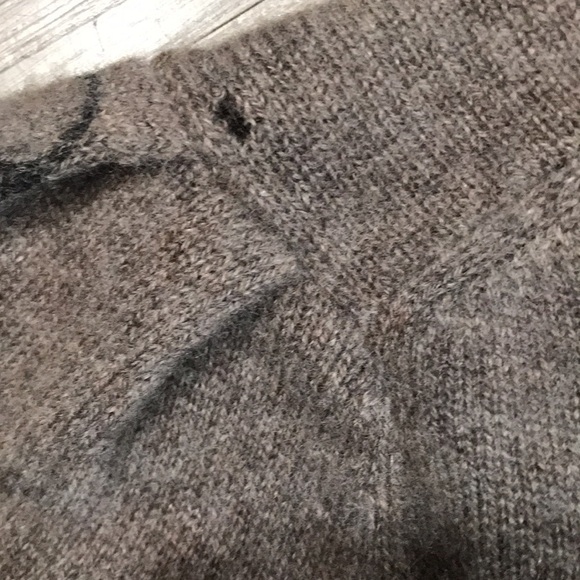 360 Skull Cashmere Cara Jack Brown Skull Print Cashmere Sweater Size S - Picture 10 of 13